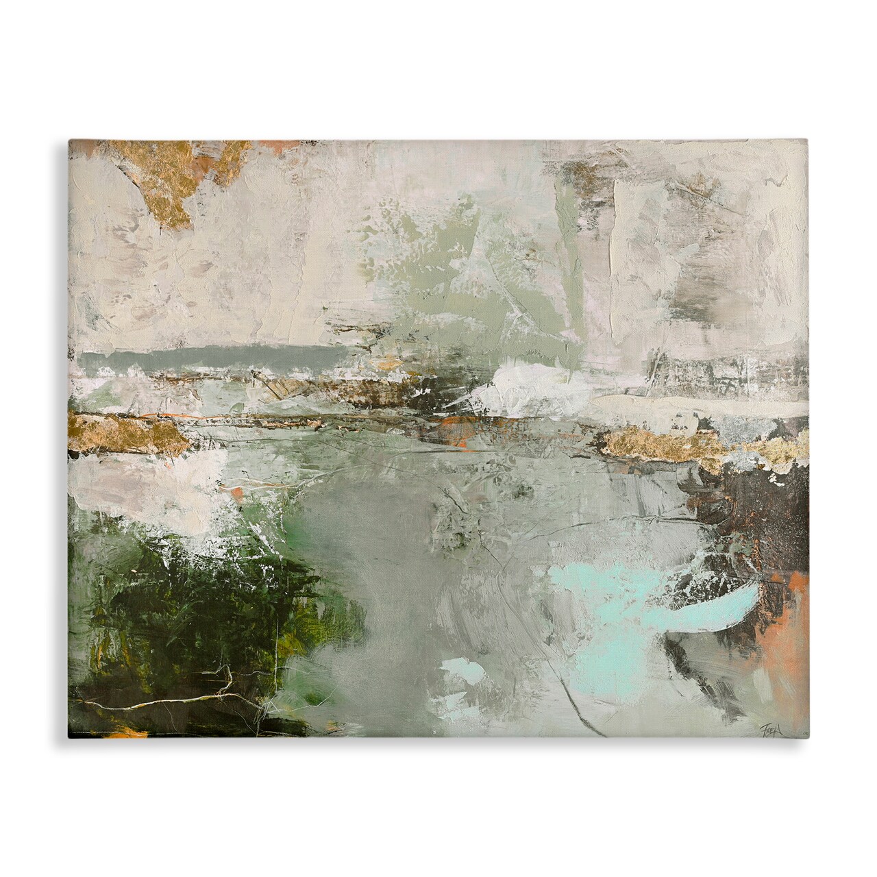 Stupell Industries Abstract Seascape Landscape Canvas Wall Art Design by Design Fabrikken